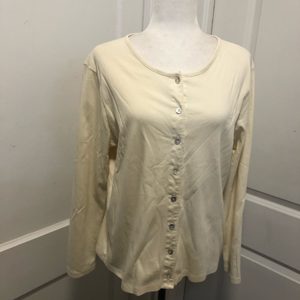 Ll bean ladies button down cardigan size xl